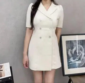 EATME 테일러드 칼라 미니 원피스