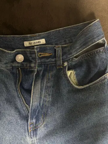 SLY JEANS 스트레이트 데님 하이 웨스트