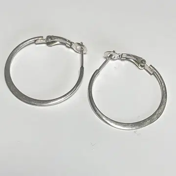 평 플레이트 귀걸이 실버 925 심플