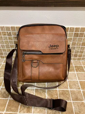 Jeep 브라운 숄더백