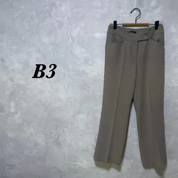 B3 슬랙스 센터 프레스 스트레치 32 차콜 그레이 3915