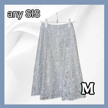 any SIS 꽃무늬 레이스 플레어 스커트 M 온워드 카시야마