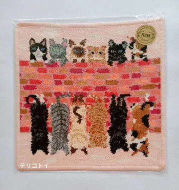 FEILER 페이러 손수건 피핑 키튼 새상품 미사용 고양이