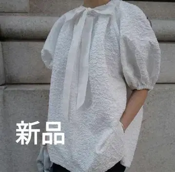 새상품 machatt 마챠트 자카드 리본 탑스 블라우스