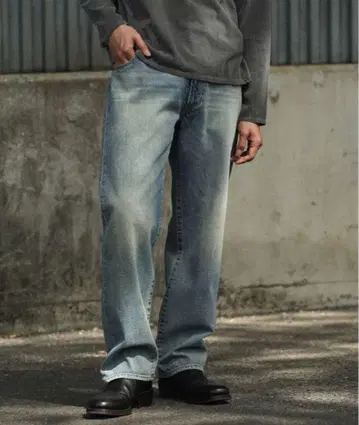 시운 빈티지 인디고 데님 S