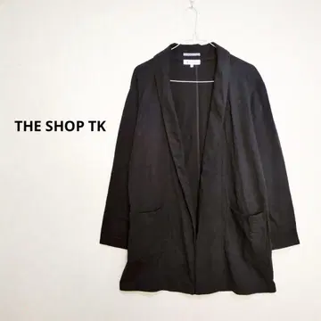 THE SHOP TK 가디건 긴팔 오픈 프론트 블랙 M