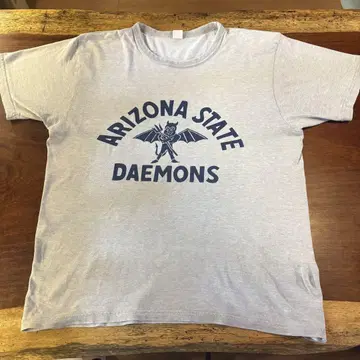 일본제 ARIZONA STATE DAEMONS 티셔츠 그레이