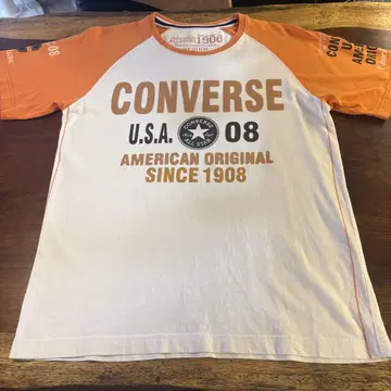 CONVERSE 래글런 슬리브 티셔츠 M
