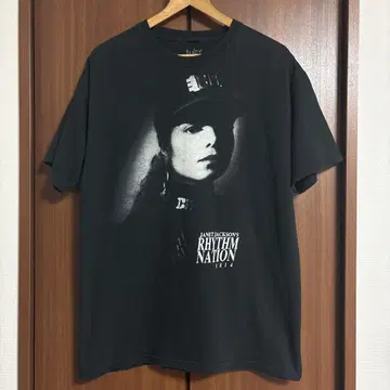 구제 의류 80년대 복각 자넷 잭슨 티셔츠 RHYTHM NATION L