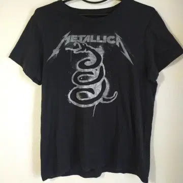 새상품급 메탈리카 스네이크 블랙 앨범 티셔츠 블랙 2XL