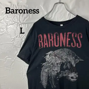 밴딩 티셔츠 바론네스 Baroness 애니멀 티셔츠 여우 여우 개 늑대
