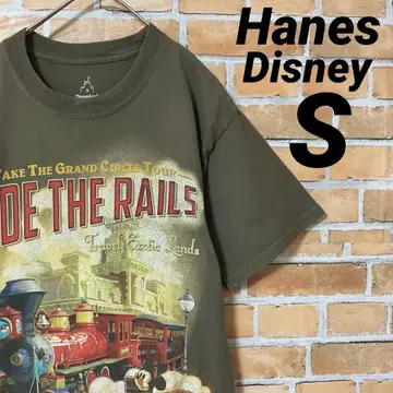 Hanes 디즈니 기차 미키마우스 빈티지 스타일 반팔 티셔츠