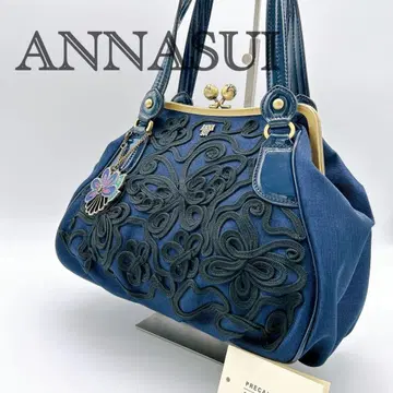 미사용 ANNASUI 안나수이 정원 코팅 토트백 가마구치