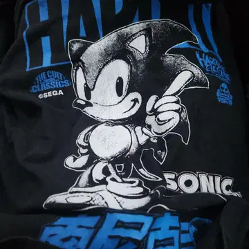 소닉 더 헤지혹 하드코어 초콜릿 티셔츠 SEGA 폐기판