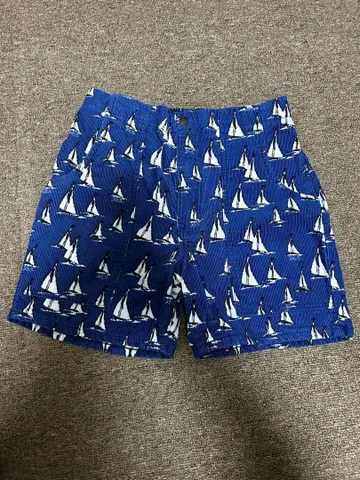 Lee 돛단배 패턴 파란색 숏 팬츠