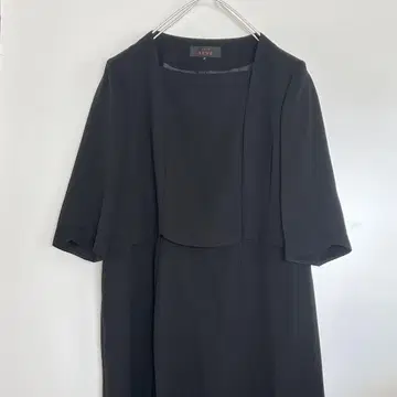 SOIR REVE 블랙 포멀 원피스 7부 소매 17호