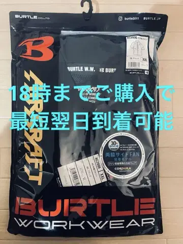 BURTLE AIRCRAFT AC2006 사이드 팬 반팔 블랙 2XL