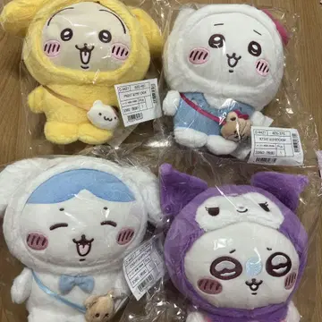 치이카와 토끼 모몽가 하치와레 산리오 봉제 인형 4종 세트