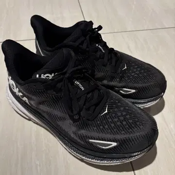 HOKA CLIFTON9 블랙 스니커즈 26.5cm