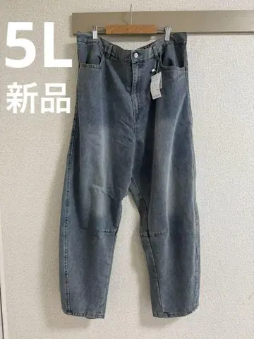 품절 상품 배럴 팬츠 커브 팬츠 데님 블루 빅 사이즈