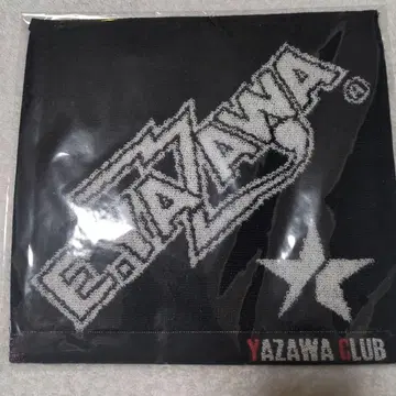 YAZAWA CLUB 미니 손수건 타월 블랙 면100%