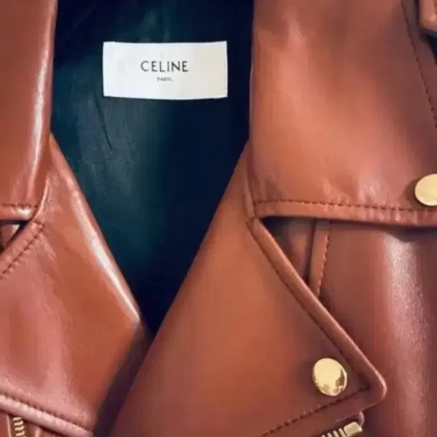 셀린느 CELINE 셀린 오버핏 램스킨 가죽 라이더 자켓 새상품 사진 2