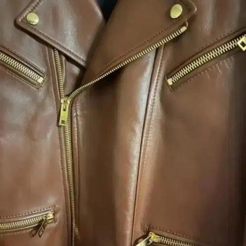 셀린느 CELINE 셀린 오버핏 램스킨 가죽 라이더 자켓 새상품 사진 3