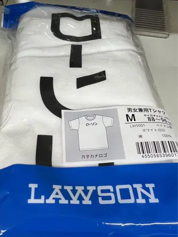 로손 오리지널 티셔츠 카타카나 로고 M 사이즈 LAWSON