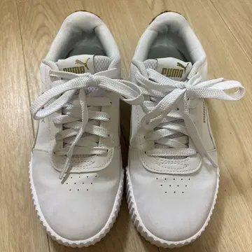 푸마 화이트 스니커즈 레오파드 무늬 Softform+ 22.5cm