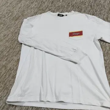 XLARGE 포켓 부착 긴팔 티셔츠 화이트 XL