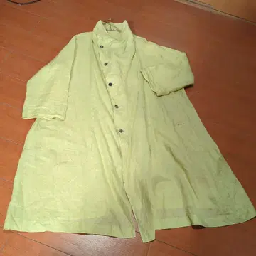 요건 레일 롱 코트 버튼 포함