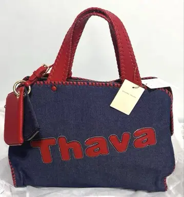 Samantha Thavasa 데님 핸드백 빅 로고