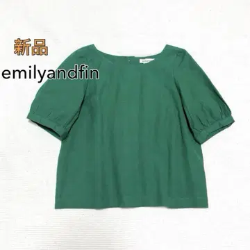 새상품 에밀리 앤 핀 코튼 린넨 블라우스 백 버튼 영국 브랜드