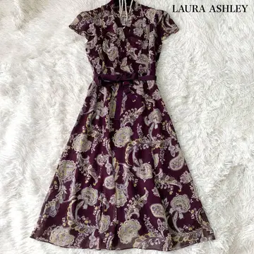 LAURA ASHLEY 페이즐리 무늬 롱 원피스 가슴 프릴 11호