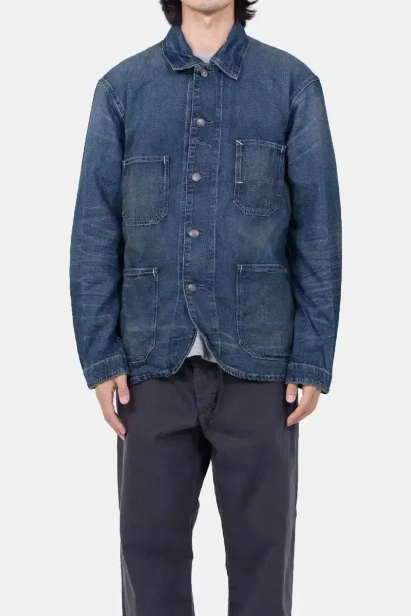 RRL Cotton Linen Denim Engineer Jacket L
