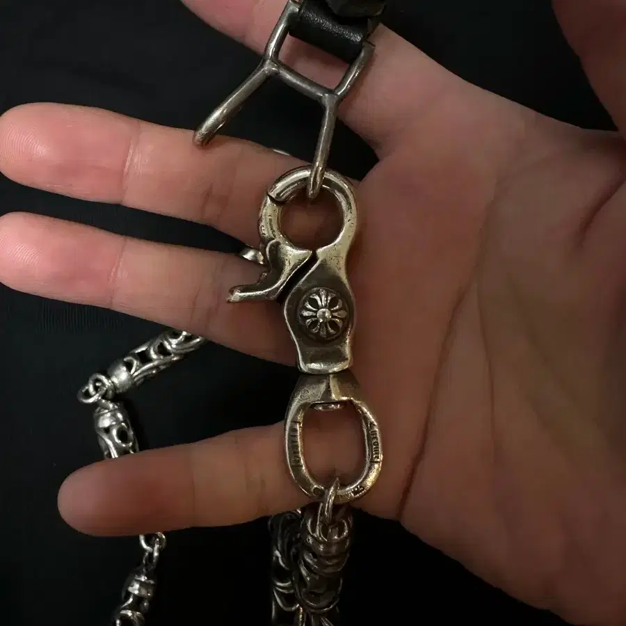Chrome Hearts Roller 9-Link 2 Clip Wallet Chain | Bunjang Global