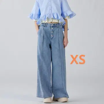 지유 와이드 청바지 XS