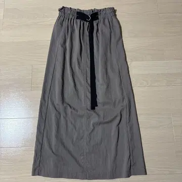 그레이지 롱 스커트 허리 밴딩 벨트 포함