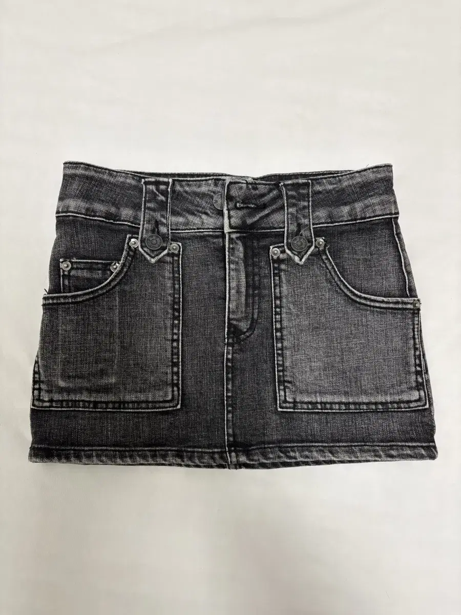 Bohemian Seoul BOHEMSEO Pocket Skirt Gray