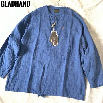 미사용 GLADHAND 글래드핸드 헨리넥 셔츠 린넨 L