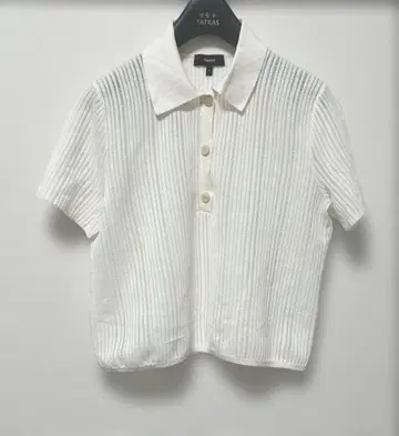 띠어리 피케 셔츠 MATTE COTTON CROPPED POLO
