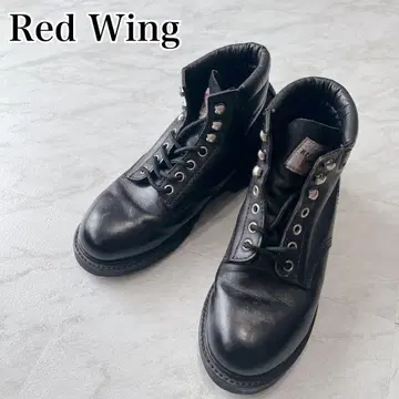 Red Wing 블랙 워크 부츠 슈퍼 밑창