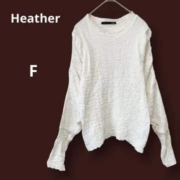 Heather 헤더 셔링 포코포코 컷 티셔츠 긴팔 트렌드 F