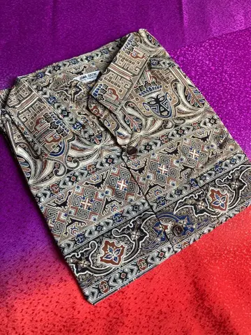 JAWA BATIK XL 반팔 셔츠 바틱 패턴