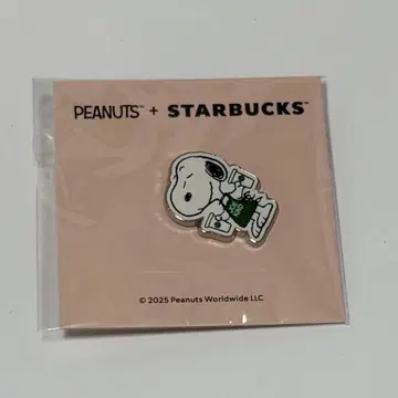 스벅 스누피 핀 배지 핑크