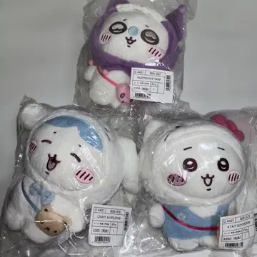 미개봉 새상품 치이카와 (먼작귀) 산리오 콜라보 봉제 인형 3개 세트