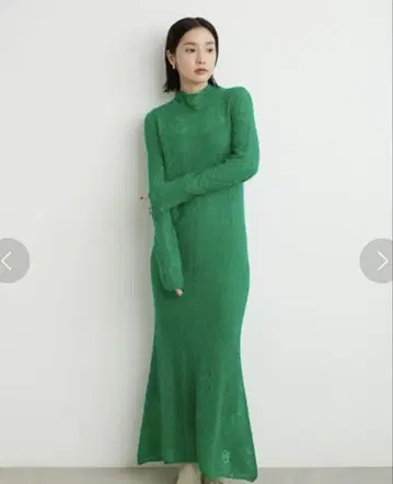 LILY BROWN 모헤어 크로셰 니트 원피스