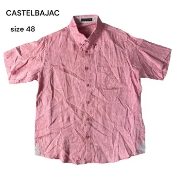 CASTELBAJAC 까스텔바작 반팔 버튼 다운 셔츠 린넨