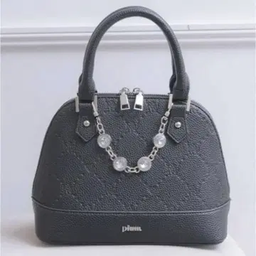 pium 비쥬 장식 pium 모노그램 미니 백