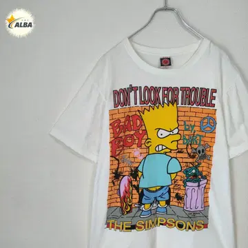 THE SIMPSONS 심슨 티셔츠 90년대 빈티지 버트 L